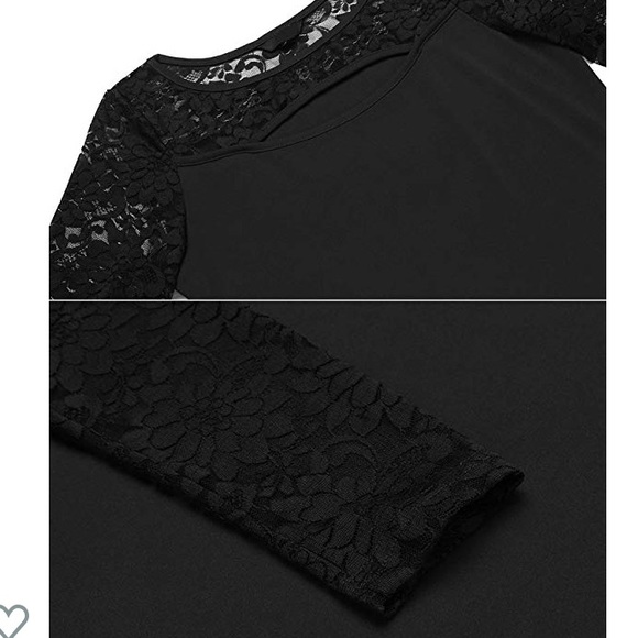 Women Sexy Long Sleeve Cut Out Lace Dress - Picture 5 of 7